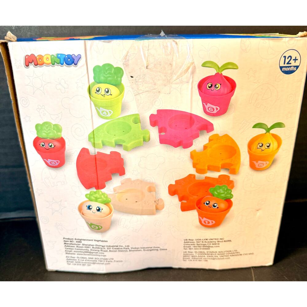 Moontoy Puzzle N' Plant Flower Pots educational toy set puzzle numbers colors